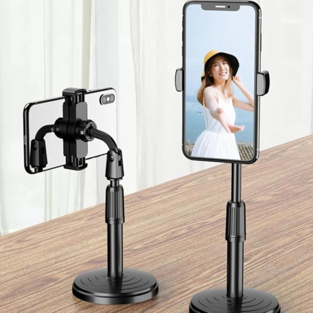 Tripé de Mesa para Celular - Mini Pedestal Ajustável 360°