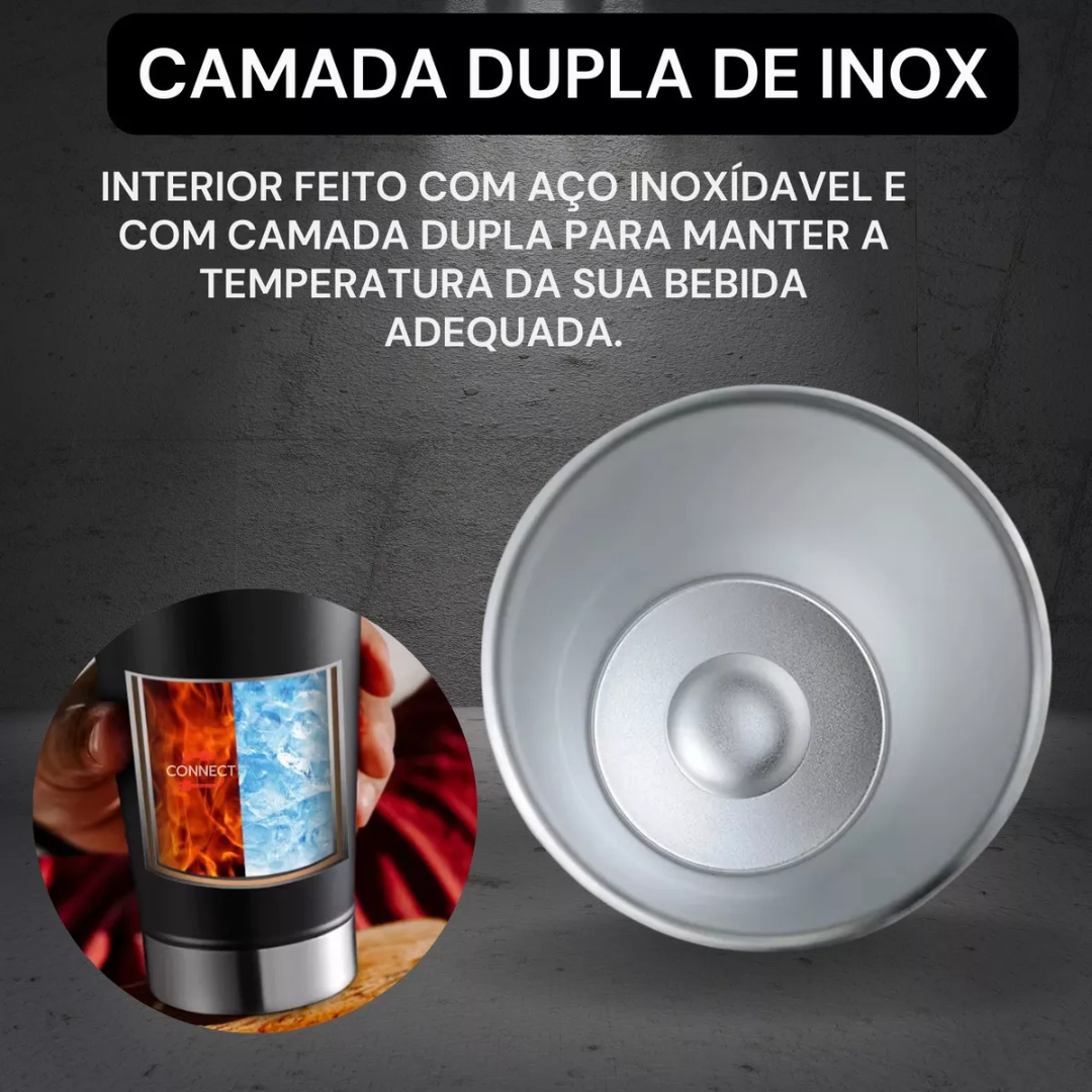 Copo Térmico 473 ml Inox Branco – Tampa e Abridor - Personalize com Logo