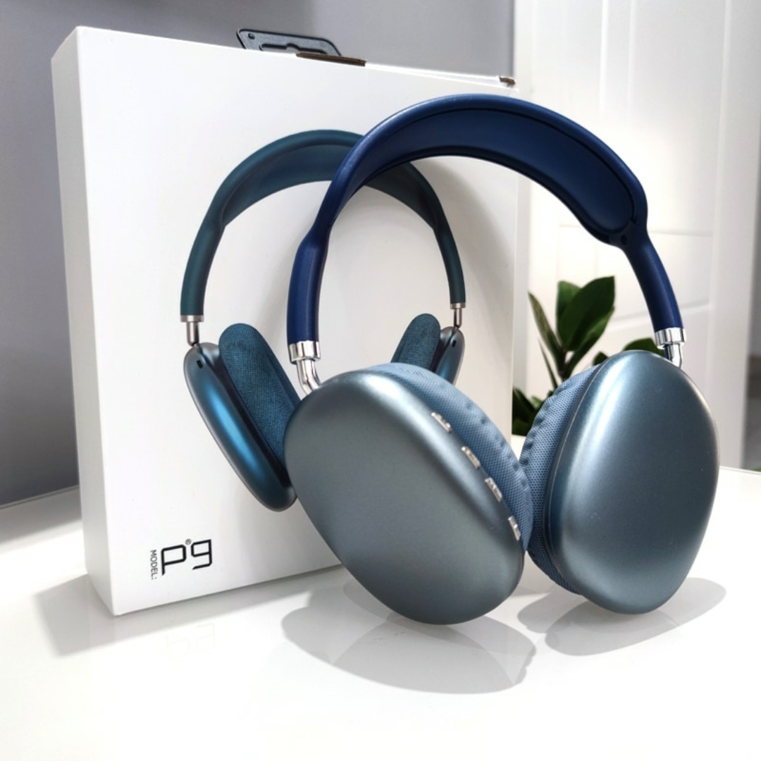 Fone De Ouvido Bluetooth P9 Air - S/ Fio Wireless Headphone- Azul