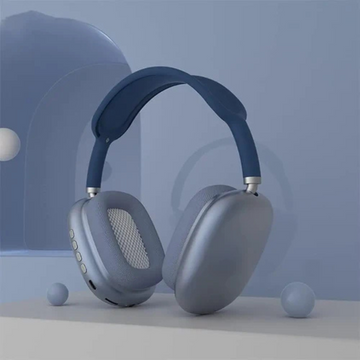 Fone De Ouvido Bluetooth P9 Air - S/ Fio Wireless Headphone- Azul