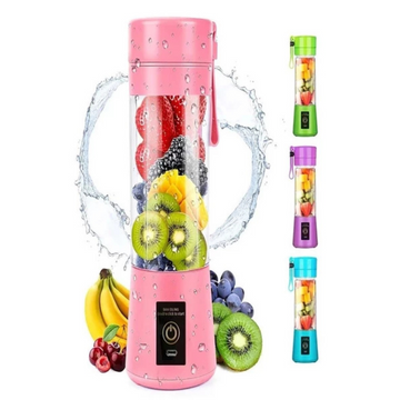 Mini Liquidificador Portátil Recarregável - Rosa