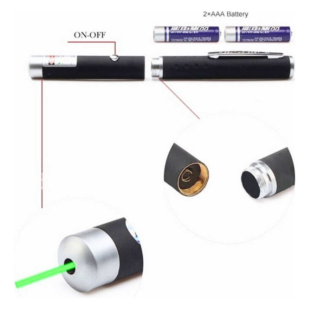 Caneta Laser Verde Forte Alcance Recarregável