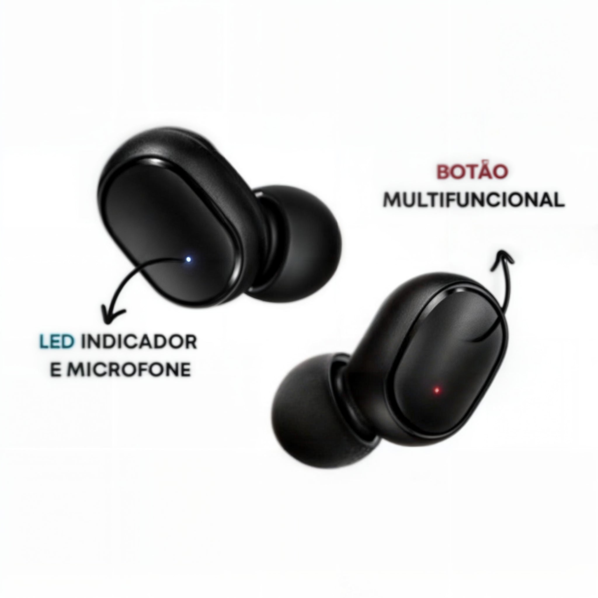 Fone de Ouvido Bluetooth 5.0 Redmi Airdots 2  - Preto