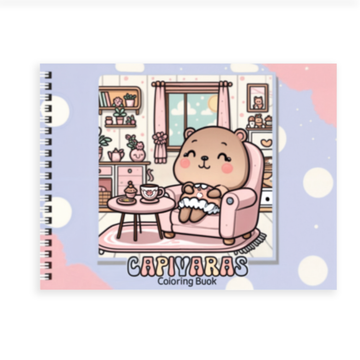 Livro Colorir Infantil CAPIVARA - Desenhos Variados