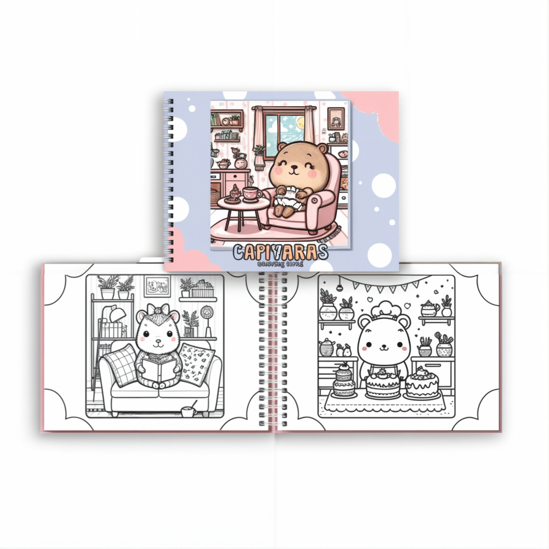 Livro Colorir Infantil CAPIVARA - Desenhos Variados