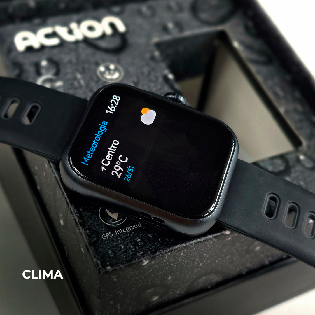 Smartwatch ACTION WEARZONE A PROVA D'ÁGUA GPS integrado - 7 dias de bateria