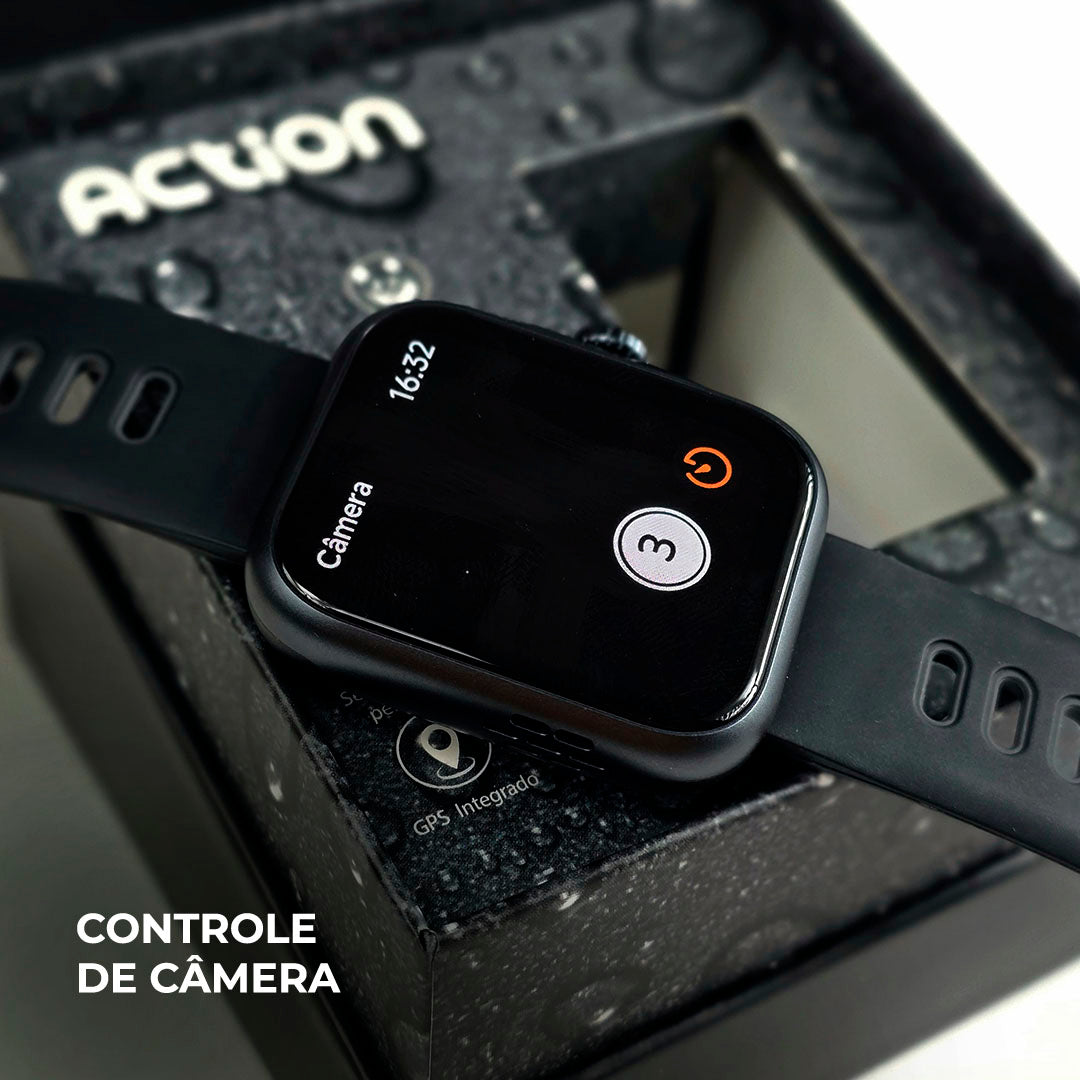 Smartwatch ACTION WEARZONE A PROVA D'ÁGUA GPS integrado - 7 dias de bateria