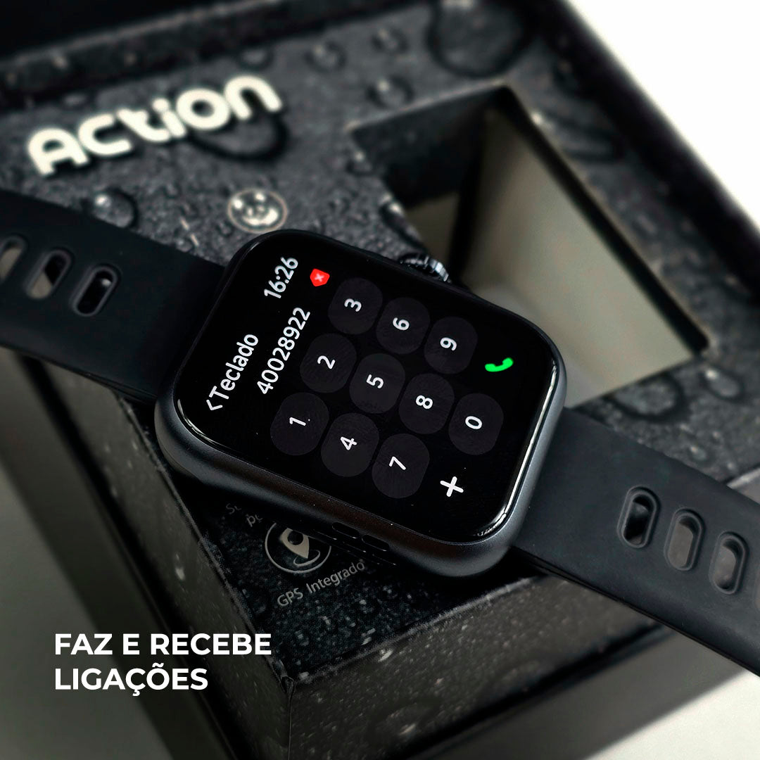 Smartwatch ACTION WEARZONE A PROVA D'ÁGUA GPS integrado - 7 dias de bateria