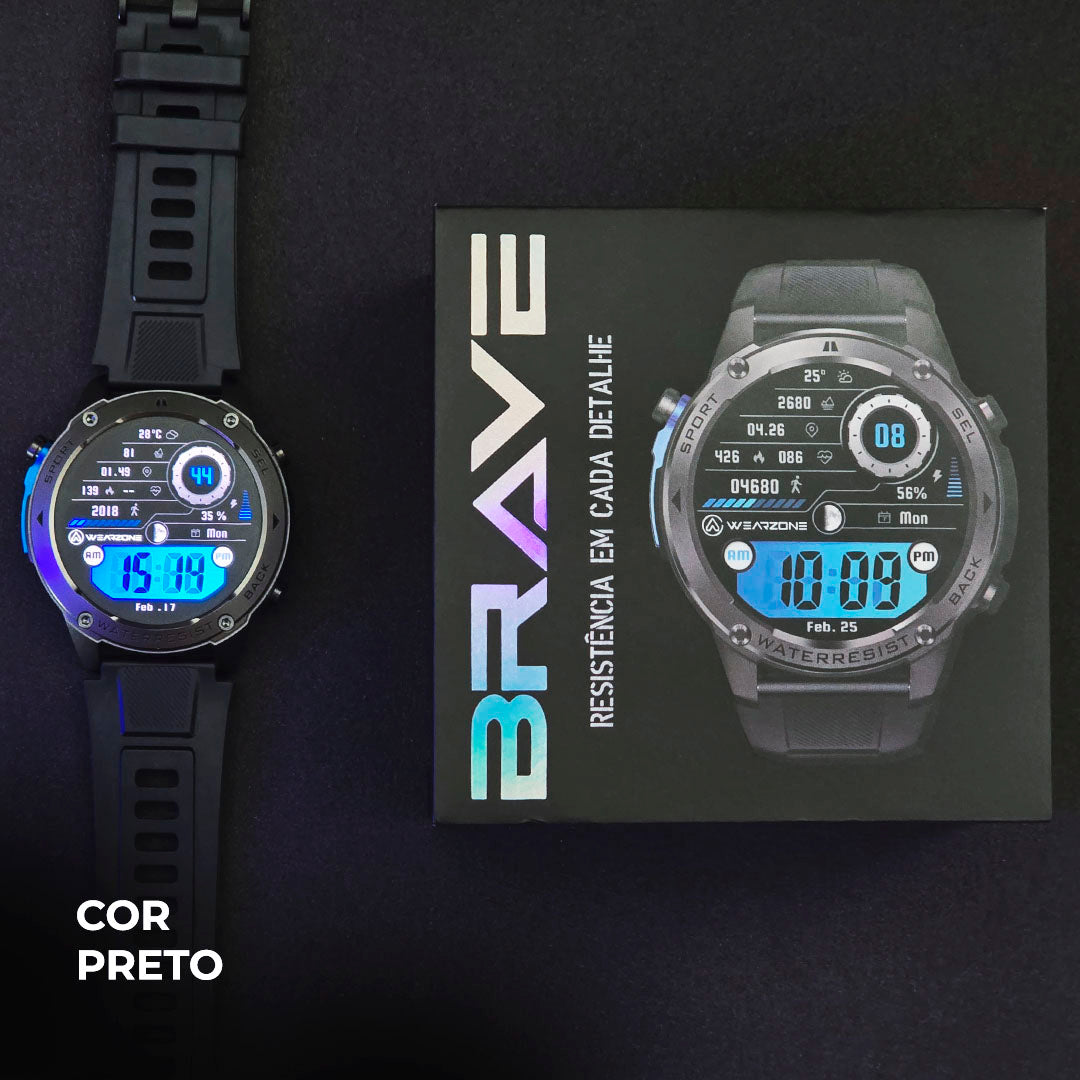 Smartwatch Brave GPS – Aventura Extrema e Água do Mar