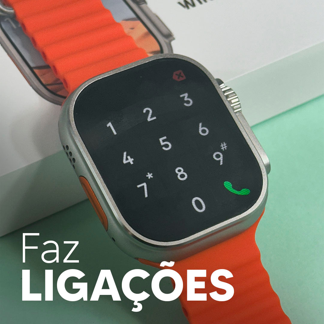 Smartwatch S9 Ultra 49 mm – AMOLED, Chamadas & Fitness