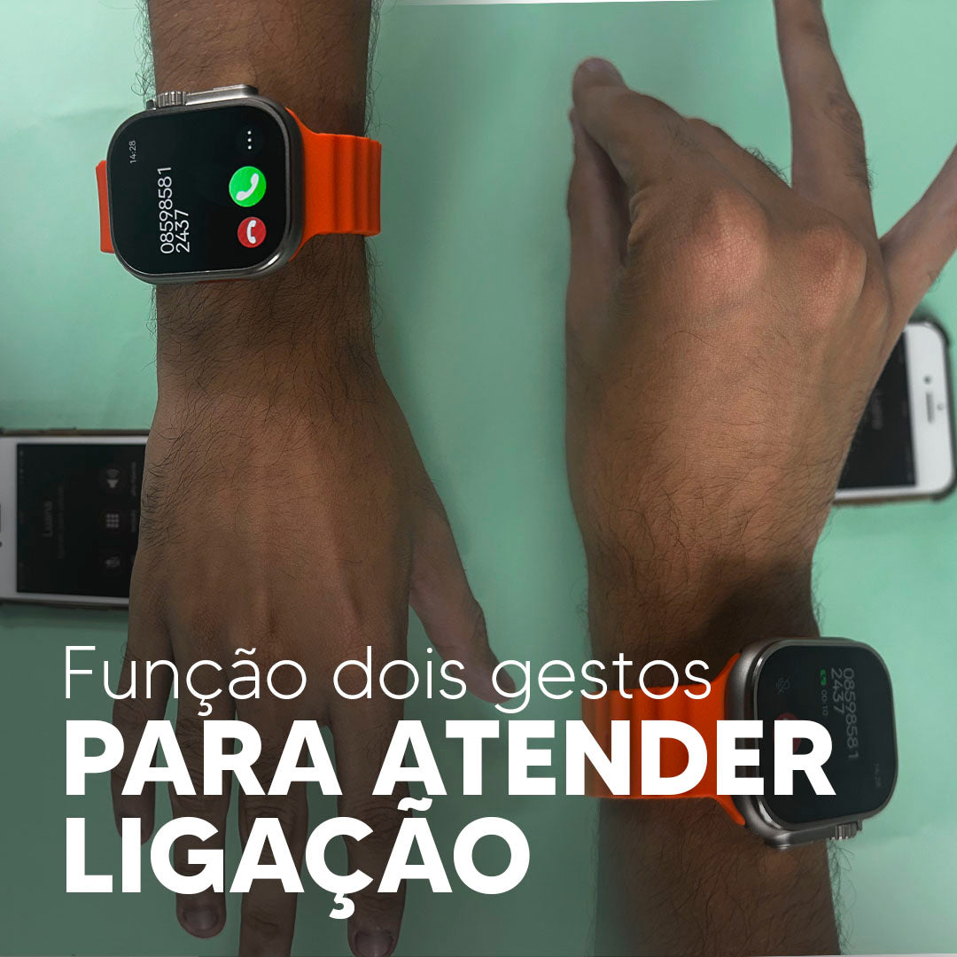 Smartwatch S9 Ultra 49 mm – AMOLED, Chamadas & Fitness