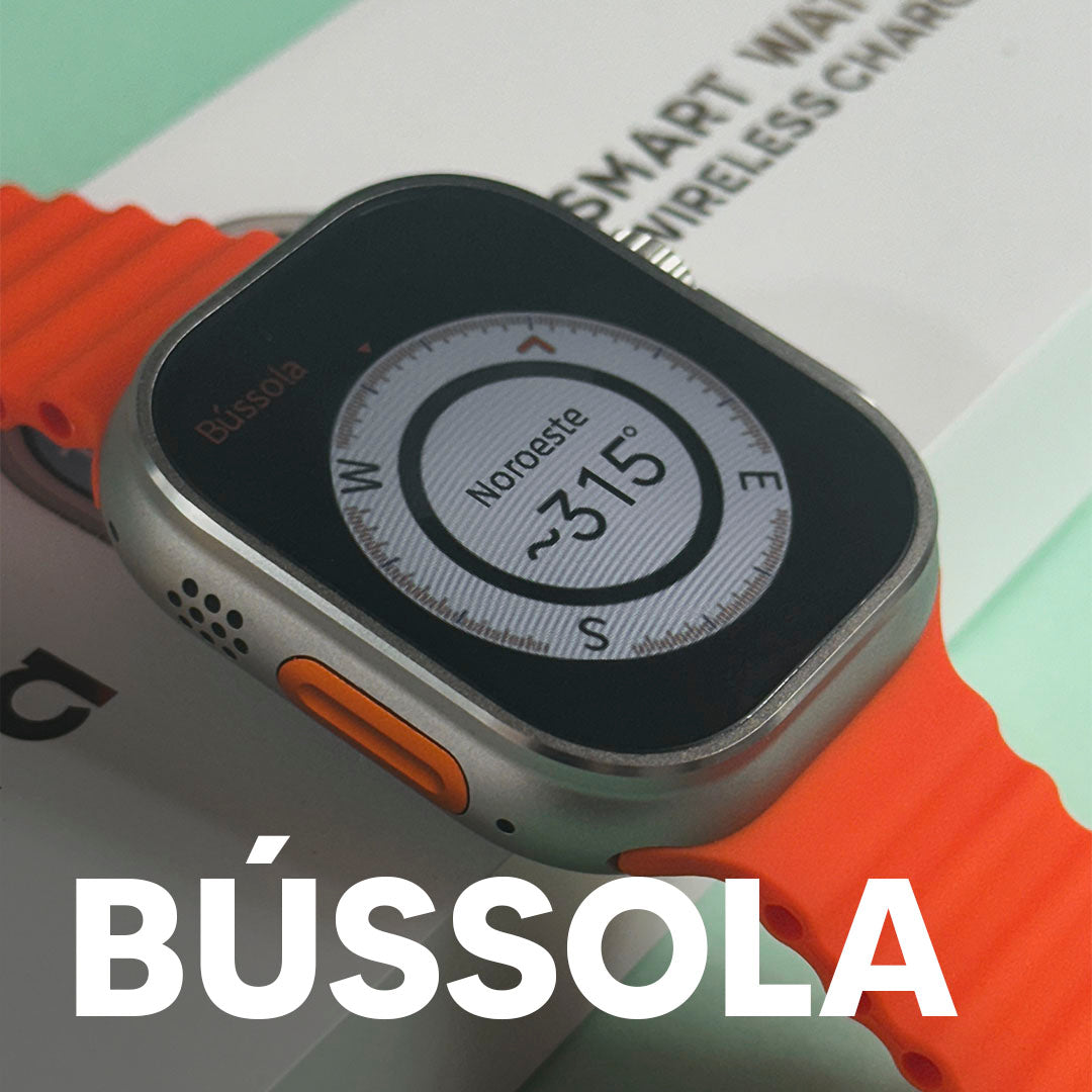 Smartwatch S9 Ultra 49 mm – AMOLED, Chamadas & Fitness