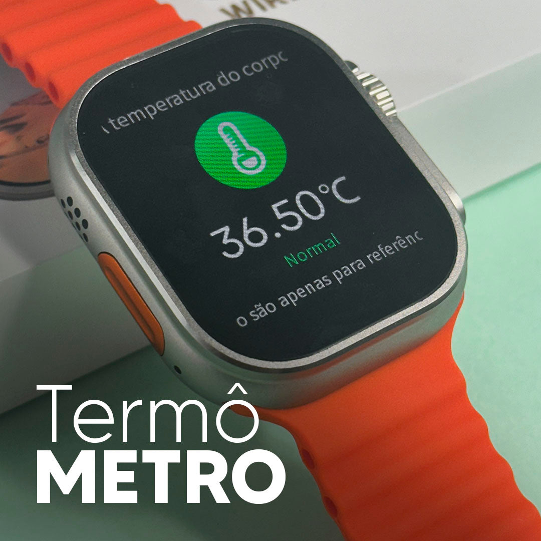 Smartwatch S9 Ultra 49 mm – AMOLED, Chamadas & Fitness