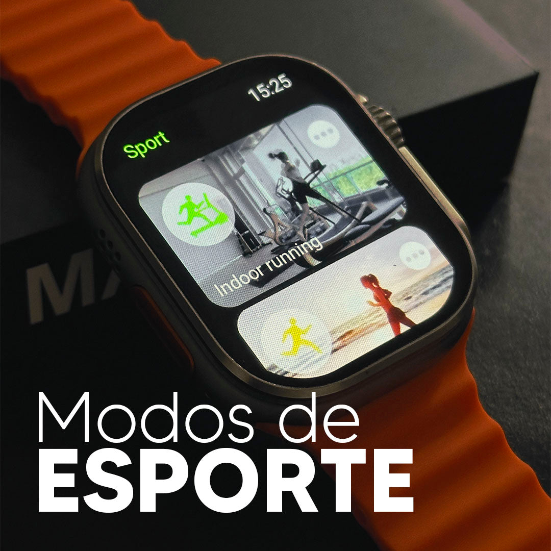 Smartwatch Ultra 2 Max – AMOLED, Gestos e AI - Pulseira de brinde