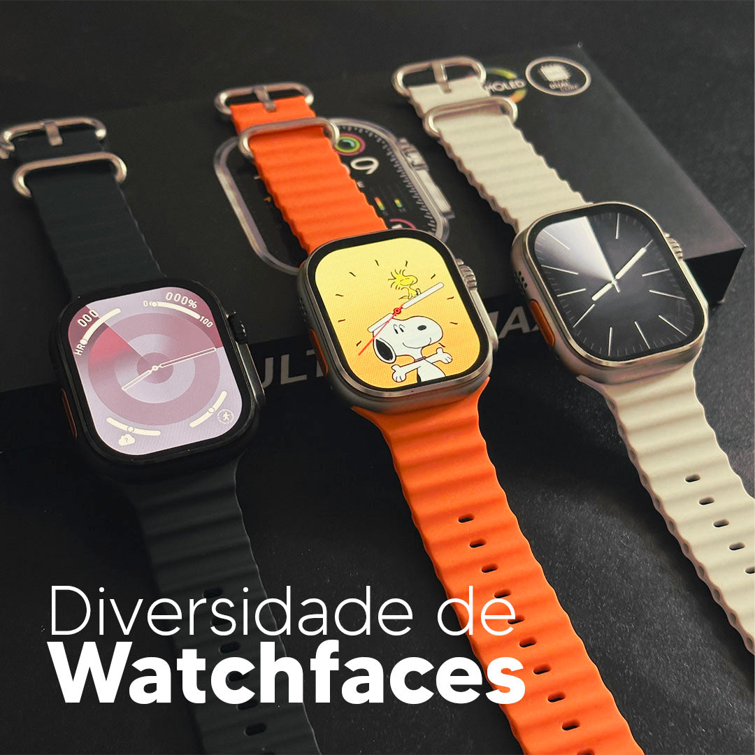 Smartwatch Ultra 2 Max – AMOLED, Gestos e AI - Pulseira de brinde