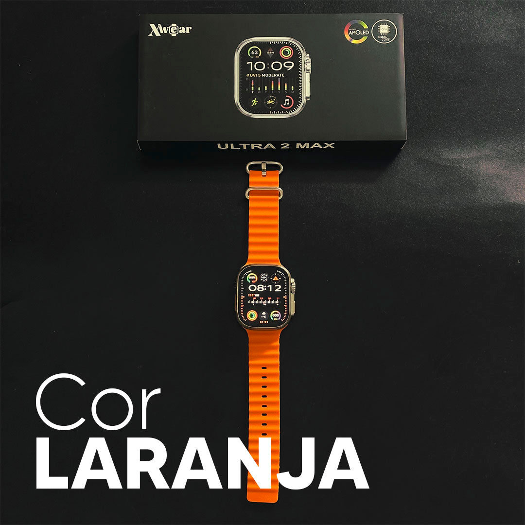 Smartwatch Ultra 2 Max – AMOLED, Gestos e AI - Pulseira de brinde