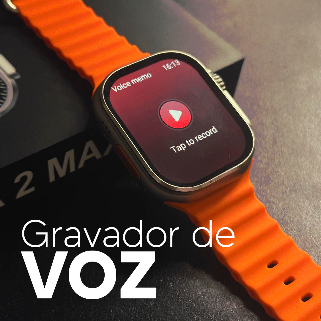 Smartwatch Ultra 2 Max – AMOLED, Gestos e AI - Pulseira de brinde