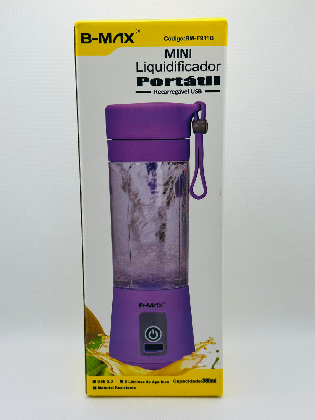 Mini Liquidificador Portátil Recarregável - Rosa