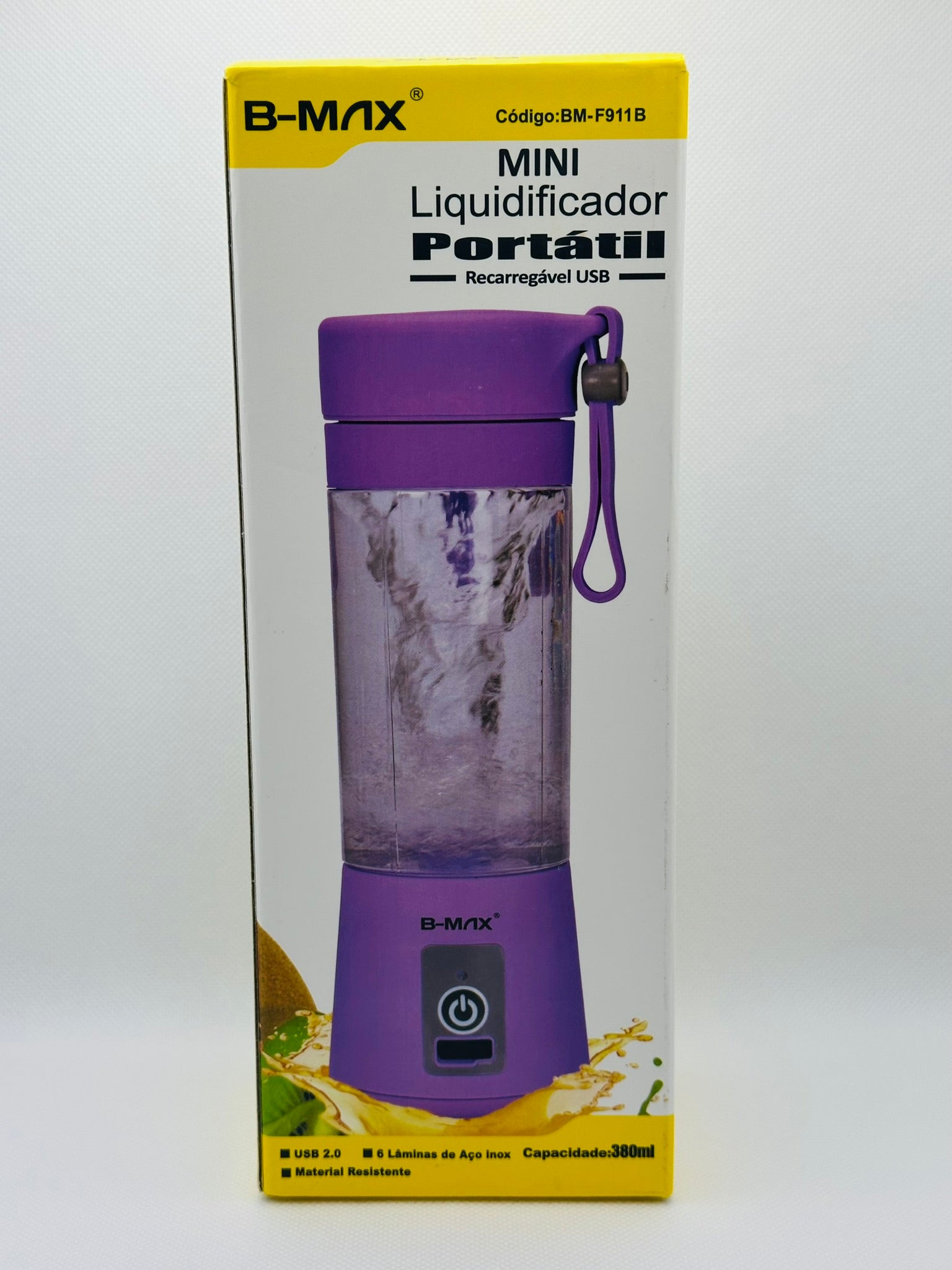 Mini Liquidificador Portátil Recarregável - Rosa