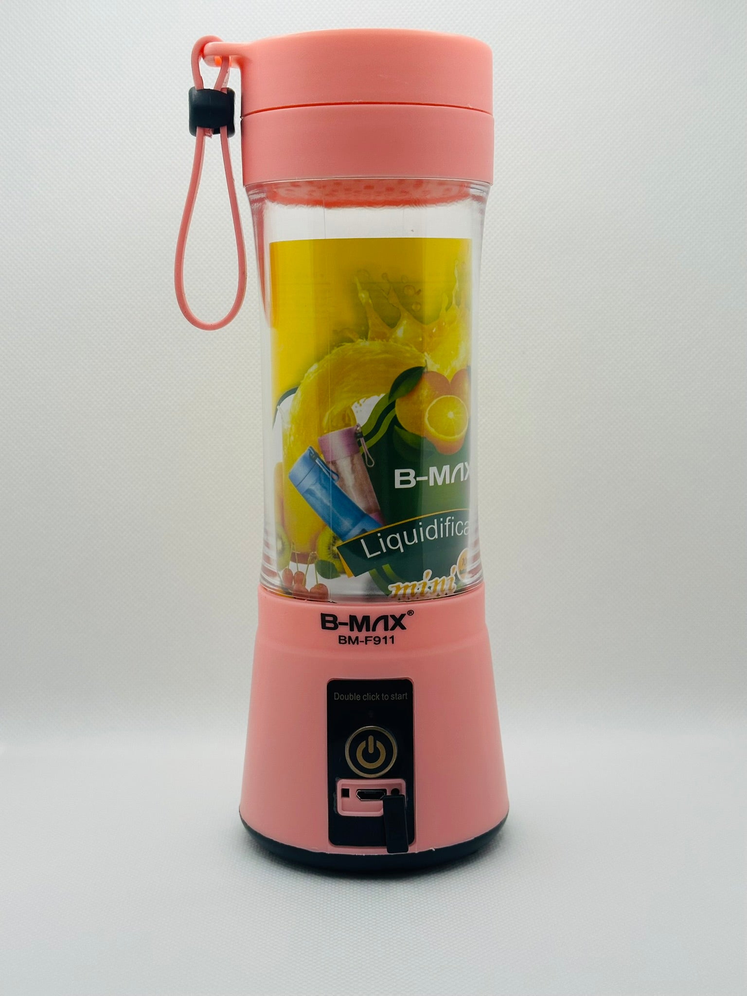Mini Liquidificador Portátil Recarregável - Rosa