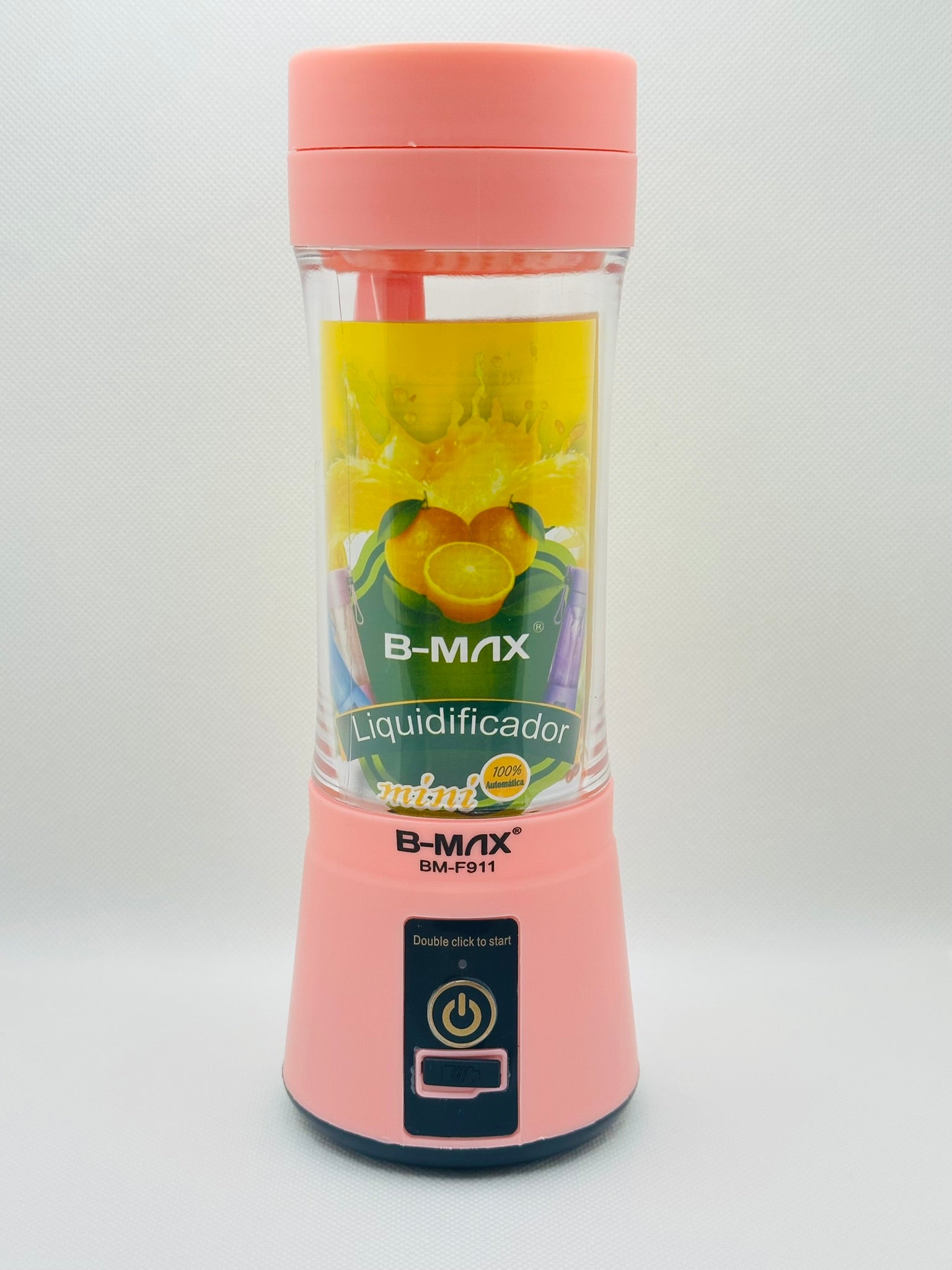Mini Liquidificador Portátil Recarregável - Rosa