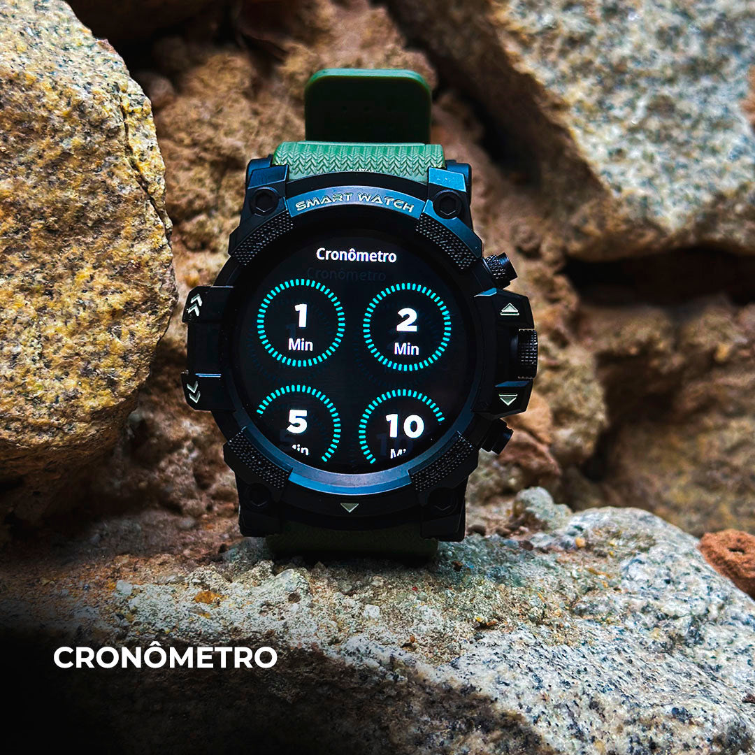 Smartwatch Thunder GPS – Aventura e 100 Modos Esportivos