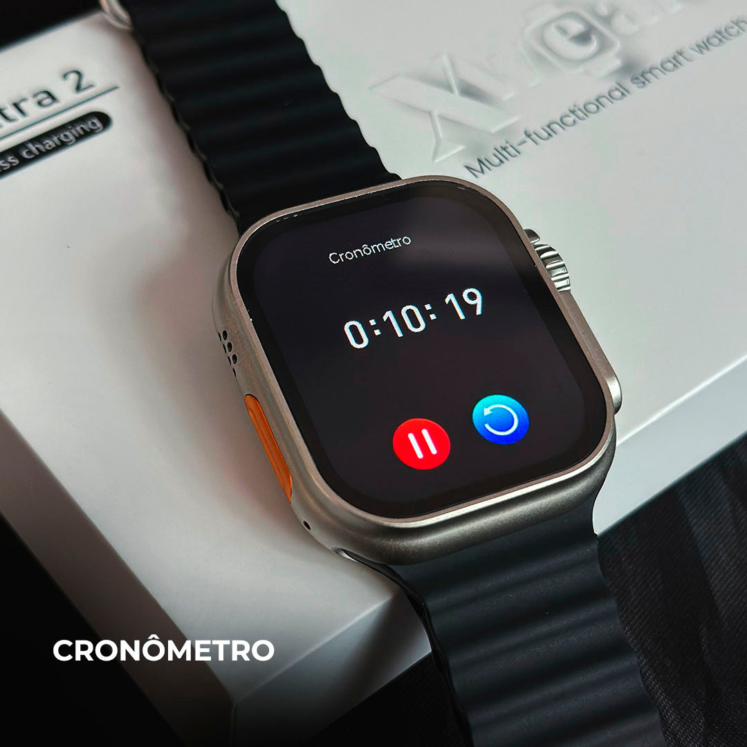 Smartwatch XH Ultra 2 – 49 mm, Dois Gestos & Ilha Dinâmica