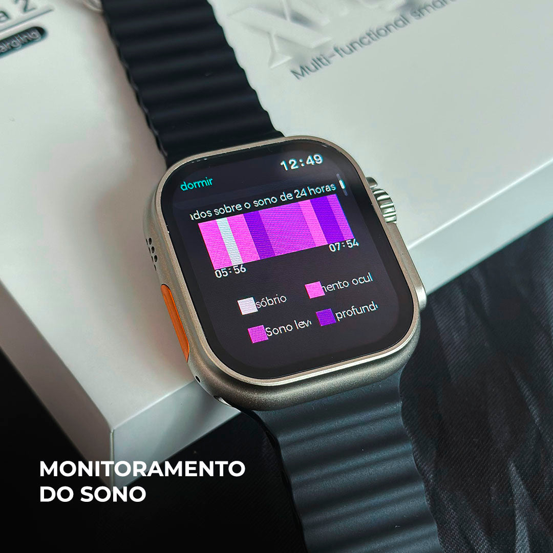 Smartwatch XH Ultra 2 – 49 mm, Dois Gestos & Ilha Dinâmica