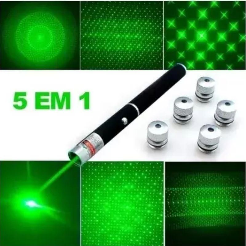 Caneta Laser Verde Forte Alcance Recarregável
